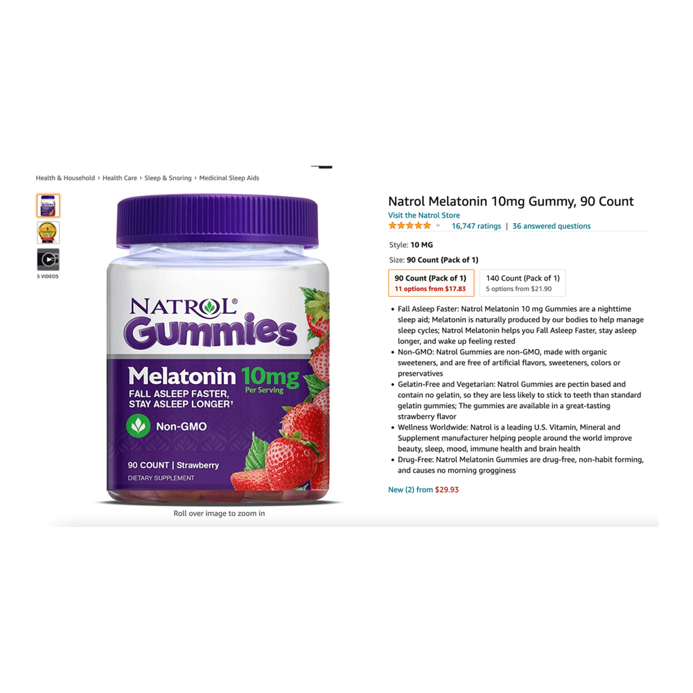  GUMMY G MELATONIN 5MG 30S  MANGO FLAVOUR 