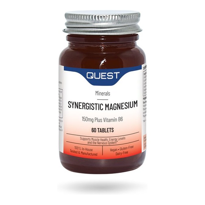 QUEST SYNERGISTIC MAGNESIUM 150MG + VITAMIN B6 TABS 30S